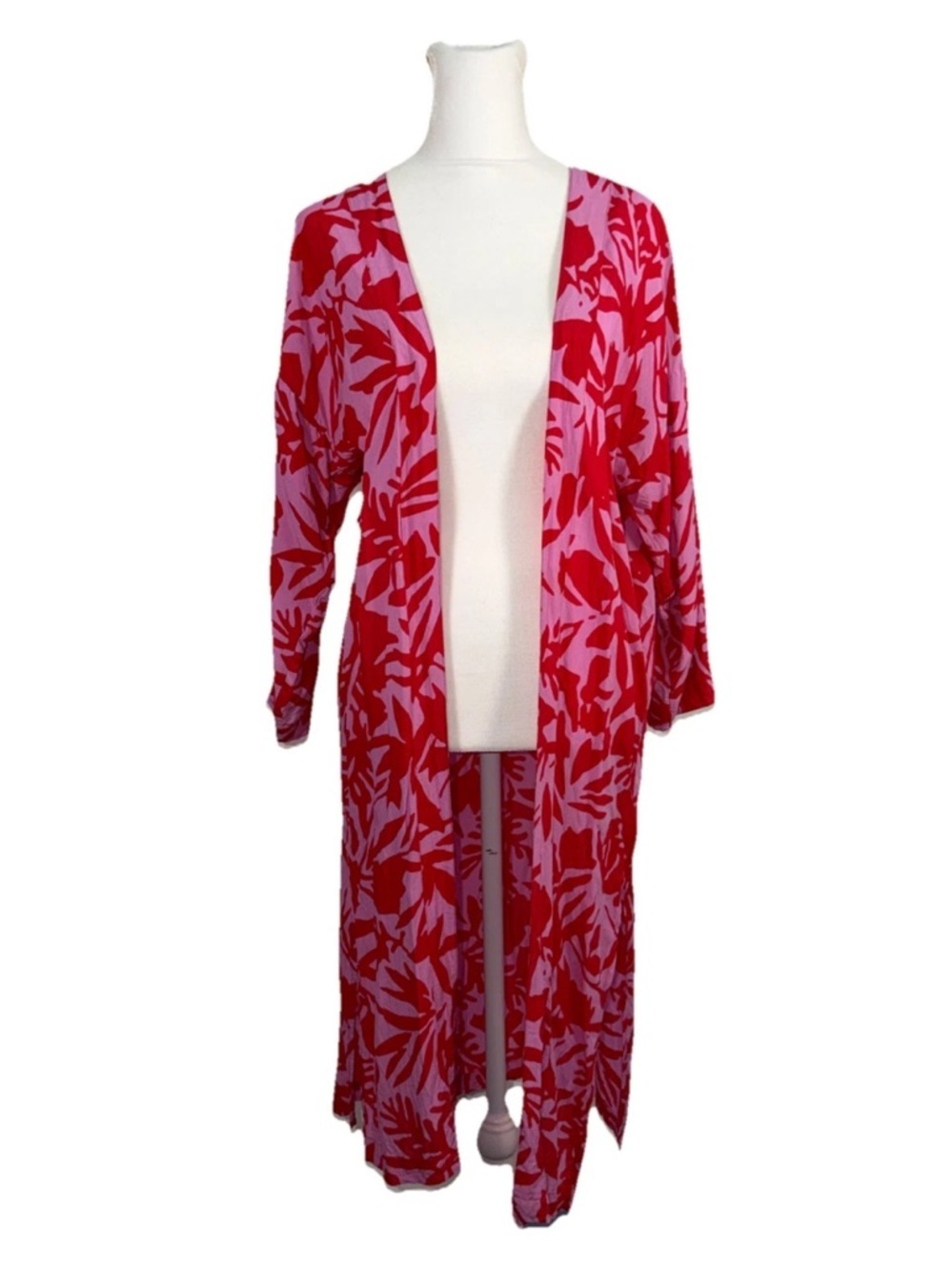 Loft Women’s Kimono Size XS/S Red And Pink